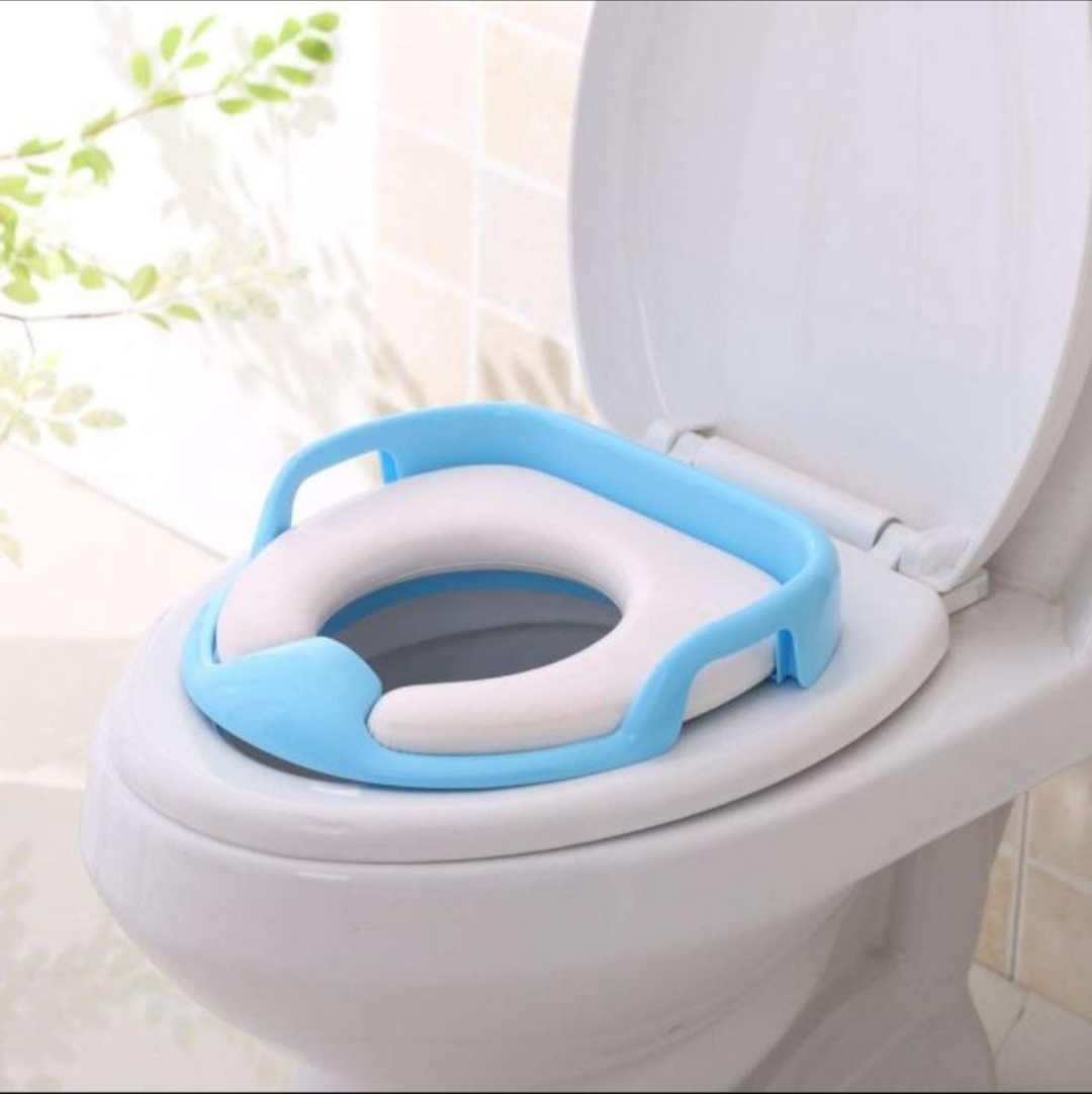Baby Soft Toilet Seat Reducer – Pink & White Toddler Potty Training Seat